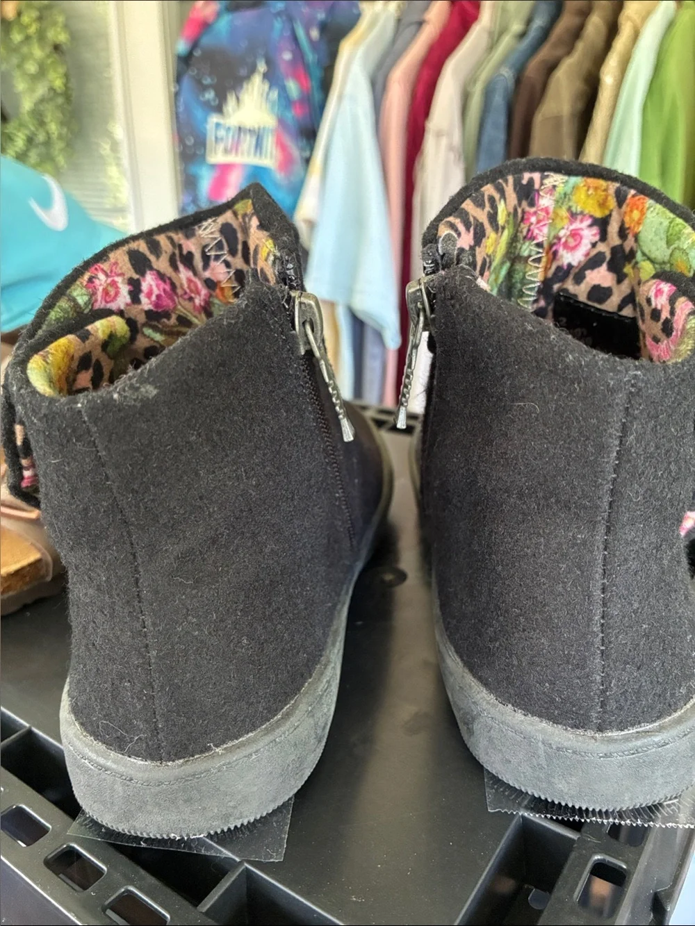 Blowfish Black Button-Accent Kids Boot